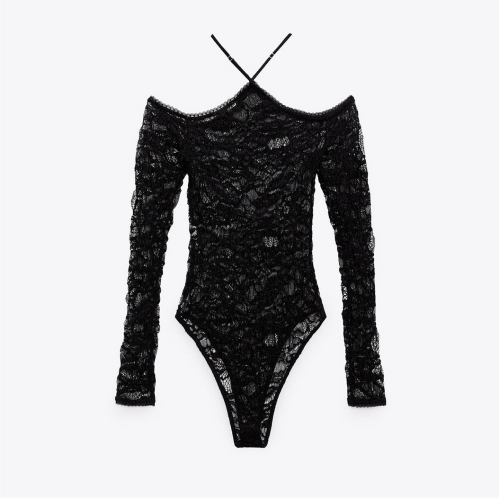 Zara Black Lace Bodysuit